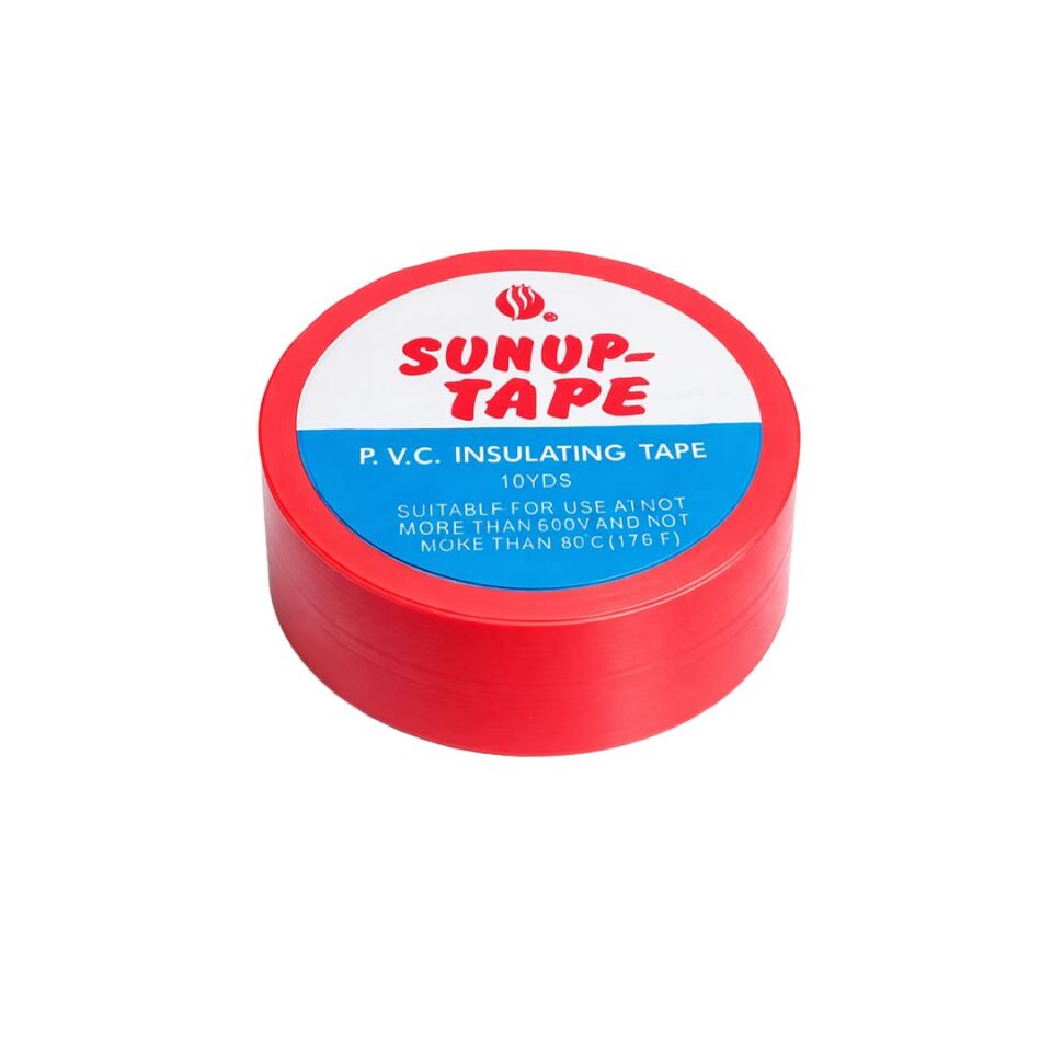 Sunup SN-27920 Kırmızı 0.13X18mm İzole PVC Elektrik Yalıtım Bant 5'Li Paket Elektrikci bandı
