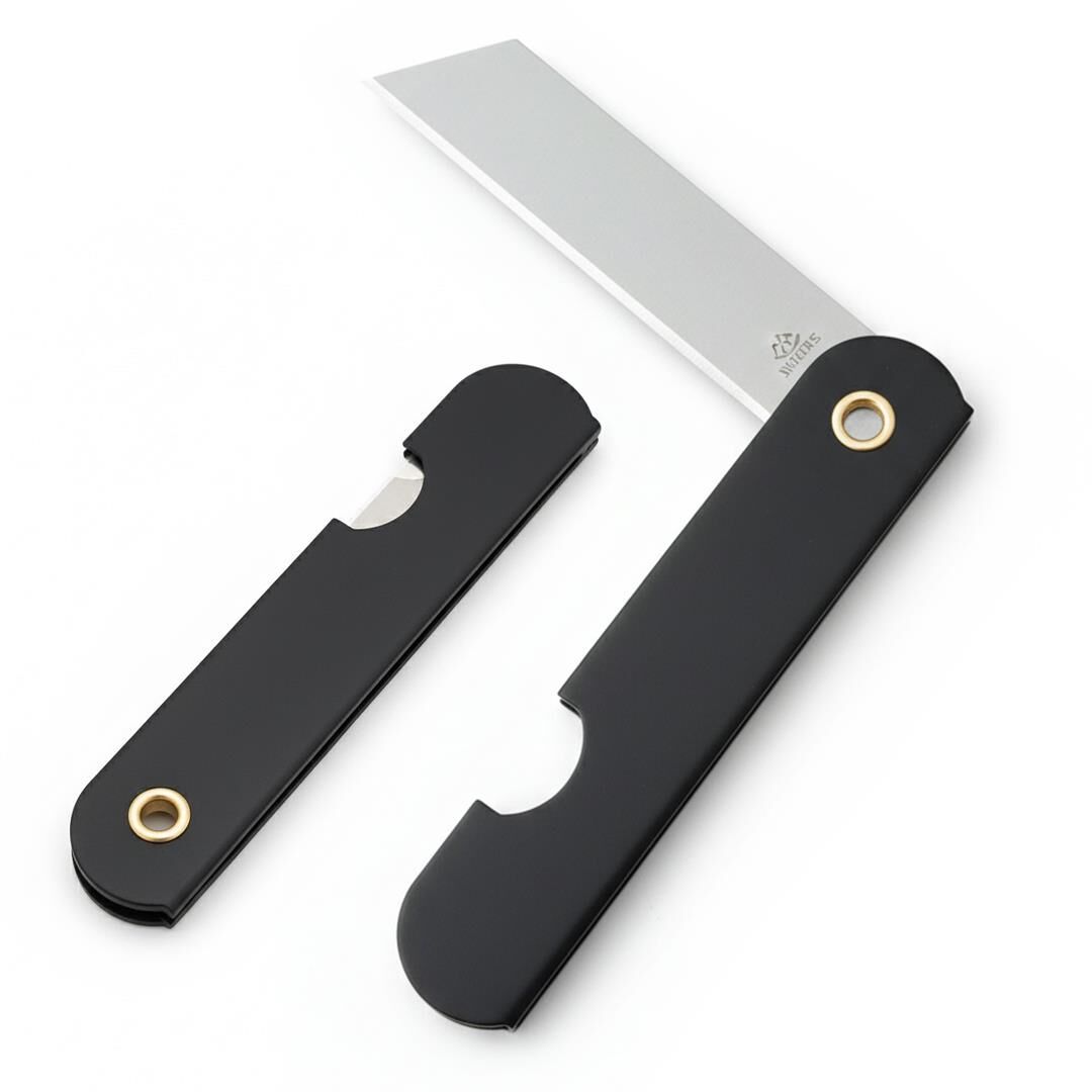 Powermaster PM-28646 Tekli Katlanır Falçata Maket Bıçağı Küçük Paslanmaz Çelik Siyah