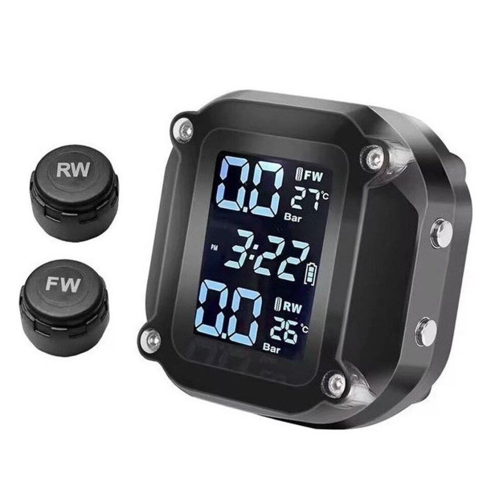 Powermaster Pm-28656 Motosiklet Kablosuz Lastik Basınç Hava ve Sıcaklık İzleme Sistemi Cihazı TPMS