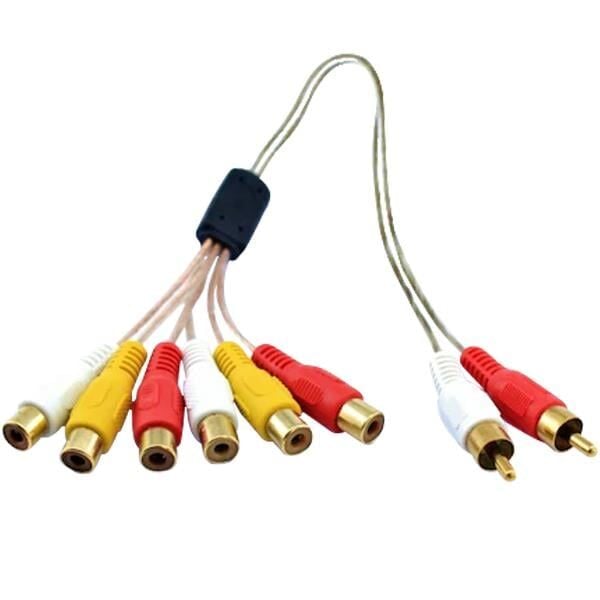 Powermaster 2 RCA Erkek / 6 RCA Dişi 55 Cm Kablo PM-5515