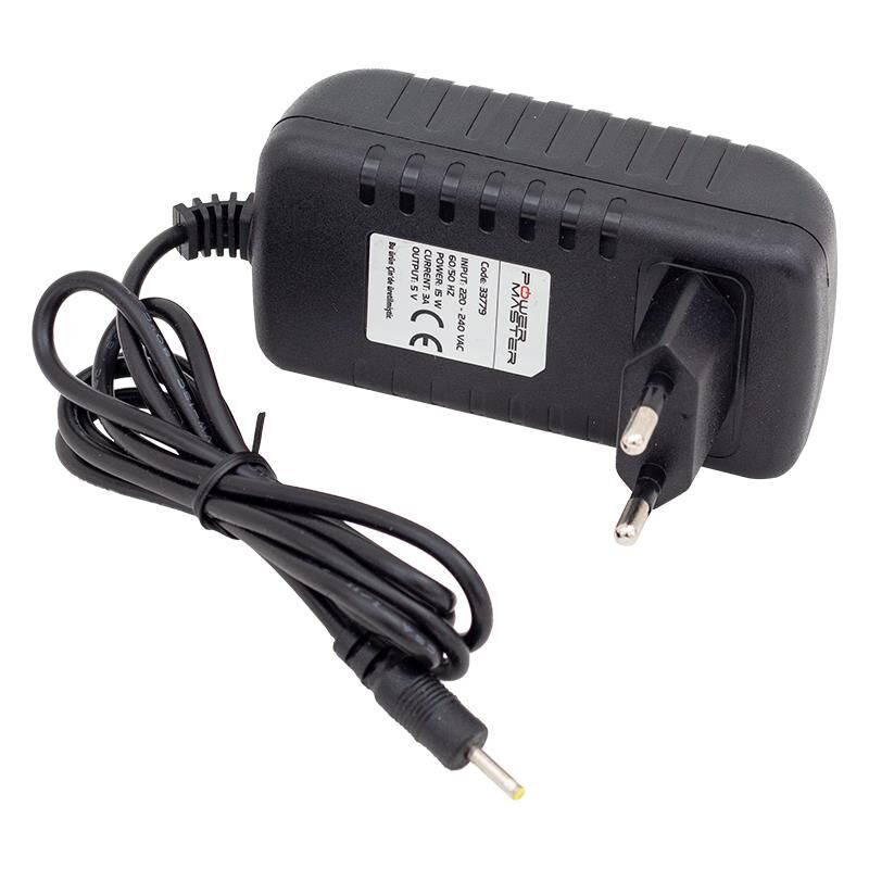 Powermaster Pm-33779 5 Volt 3 Amper 2.5 0.7 Uçlu Plastik Kasa Priz Tipi Adaptör