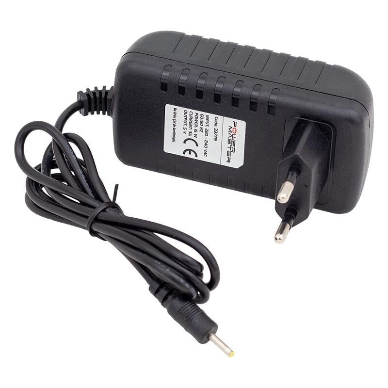 Powermaster Pm-33779 5 Volt 3 Amper 2.5 0.7 Uçlu Plastik Kasa Priz Tipi Adaptör