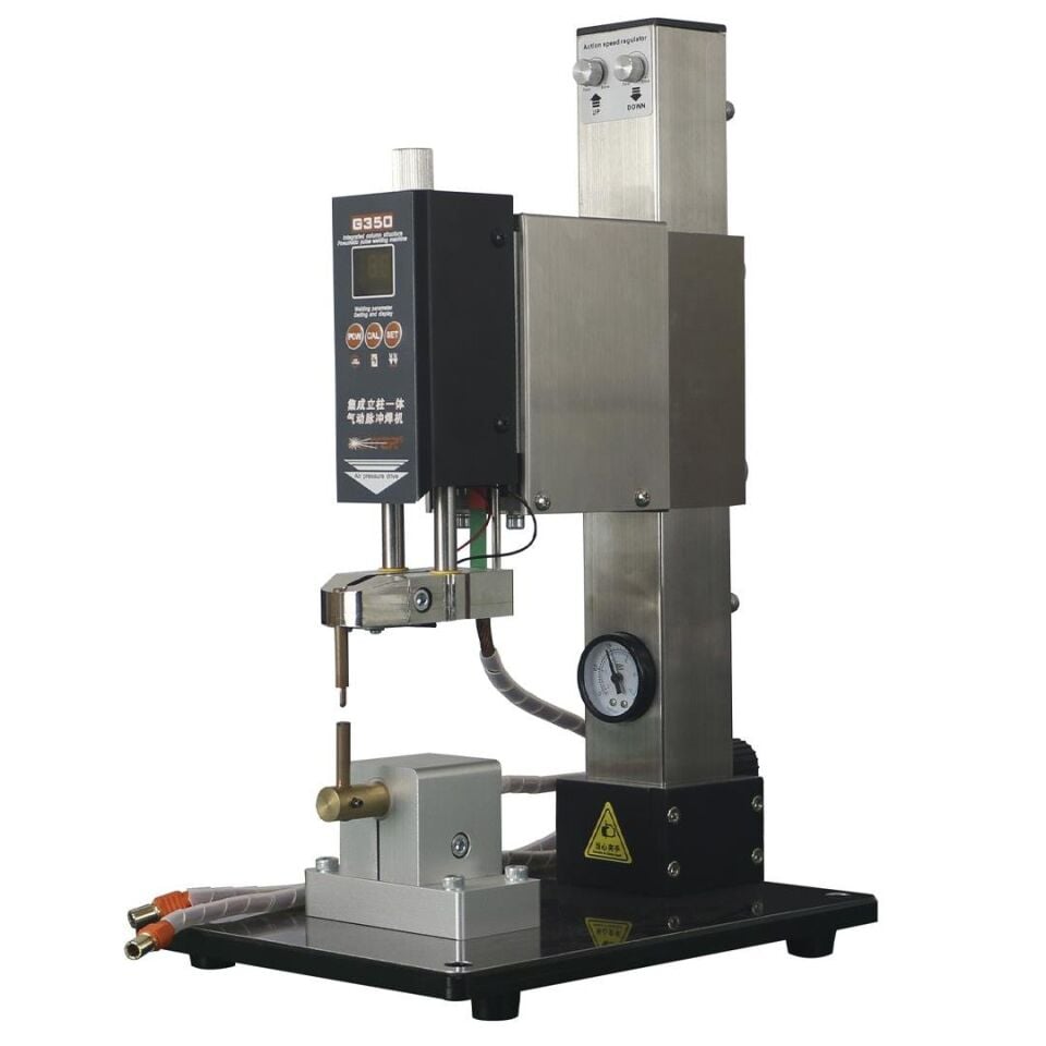 Glitter G350 Pnömatik Profesyonel Otomatik Pil Puntalama Kaynak Makinesi Kaynak Başlığı Ve Kontrol Ünitesi Punto Makina