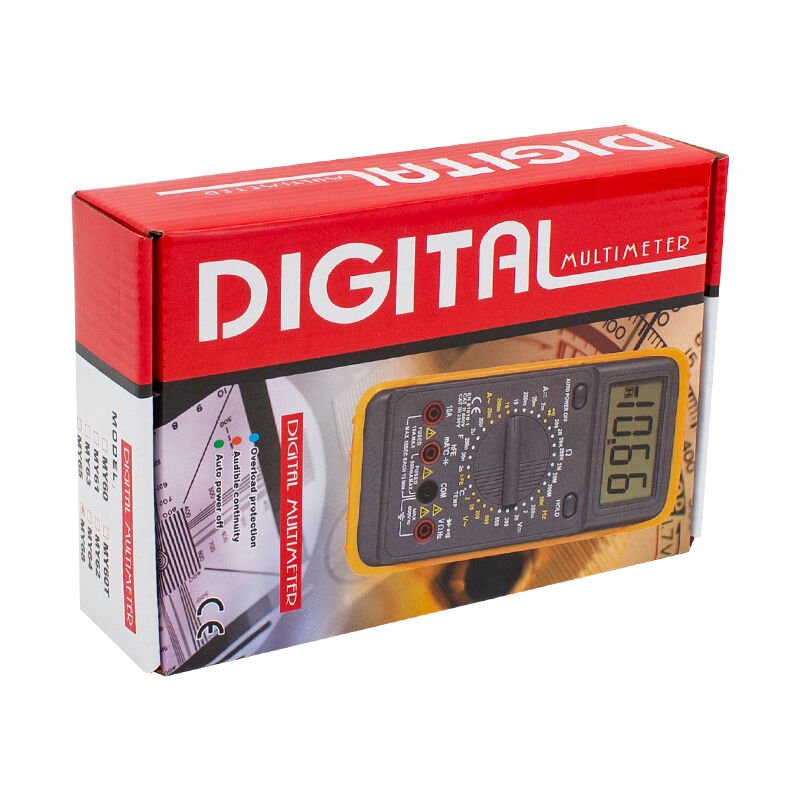 Powermaster MY-68 Dijital Ölçü Aleti Multimetre AC DC Direnç Diyot Algılama Ölçüm Cihazı