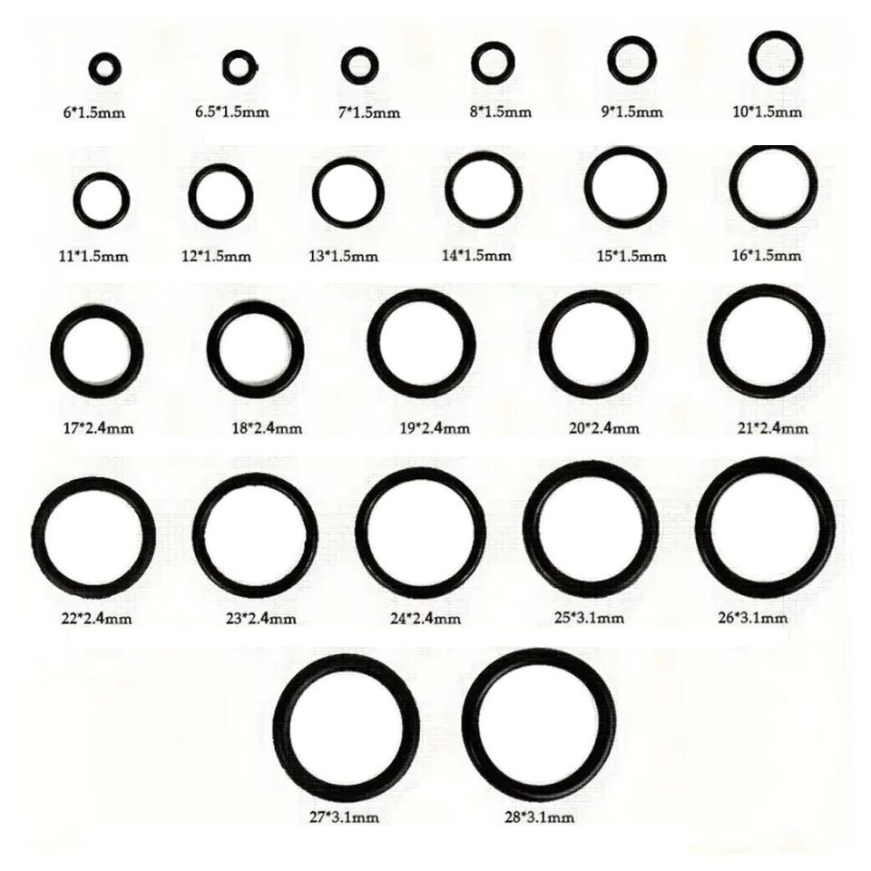 Powermaster PM-28533 800 Parça Kauçuk Conta Halka Seti 28 Farklı Ölçü O-Ring Nitril NBR Su Geçirmez