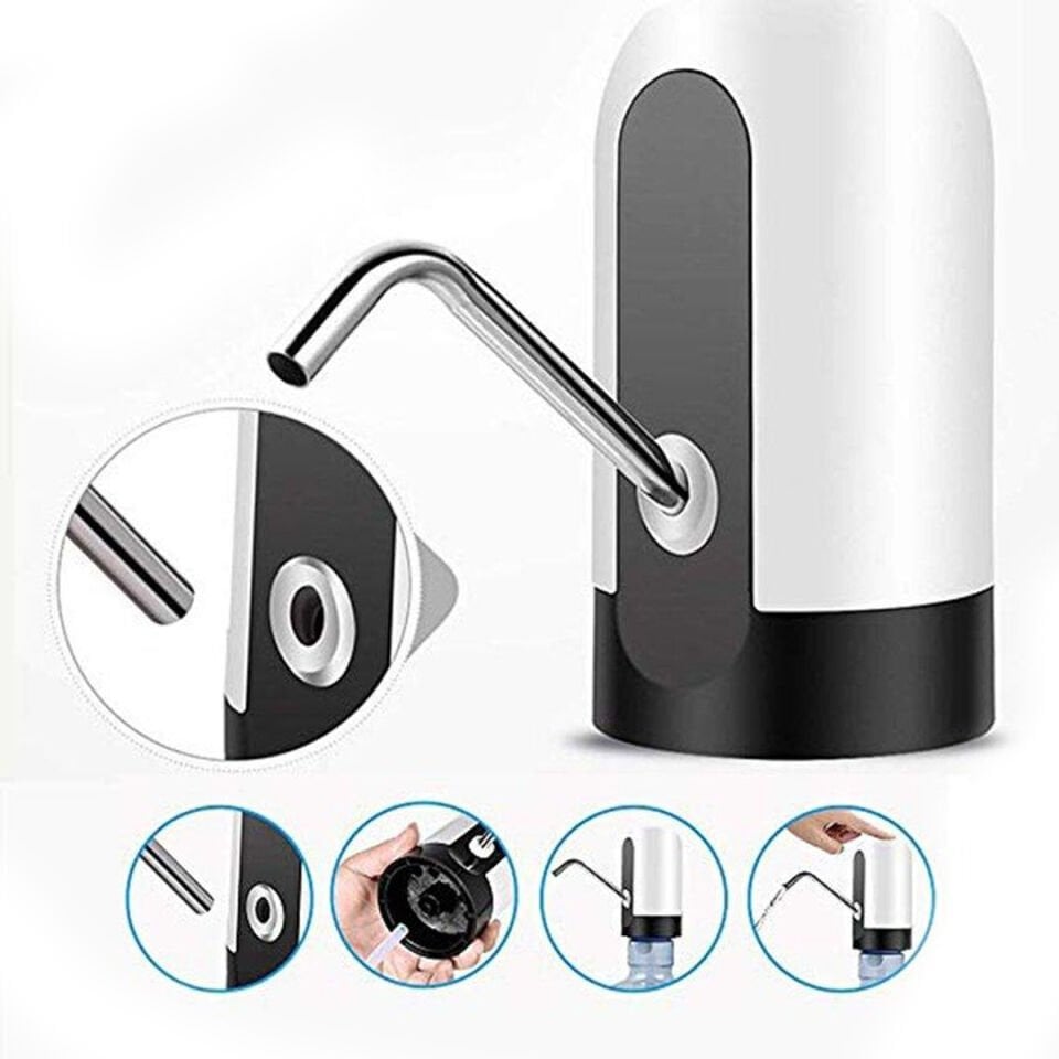 Ayt Crown CRW-1006 USB Şarjlı Otomatik Sebil Damacana Su Pompası Su Bidonu Pompa