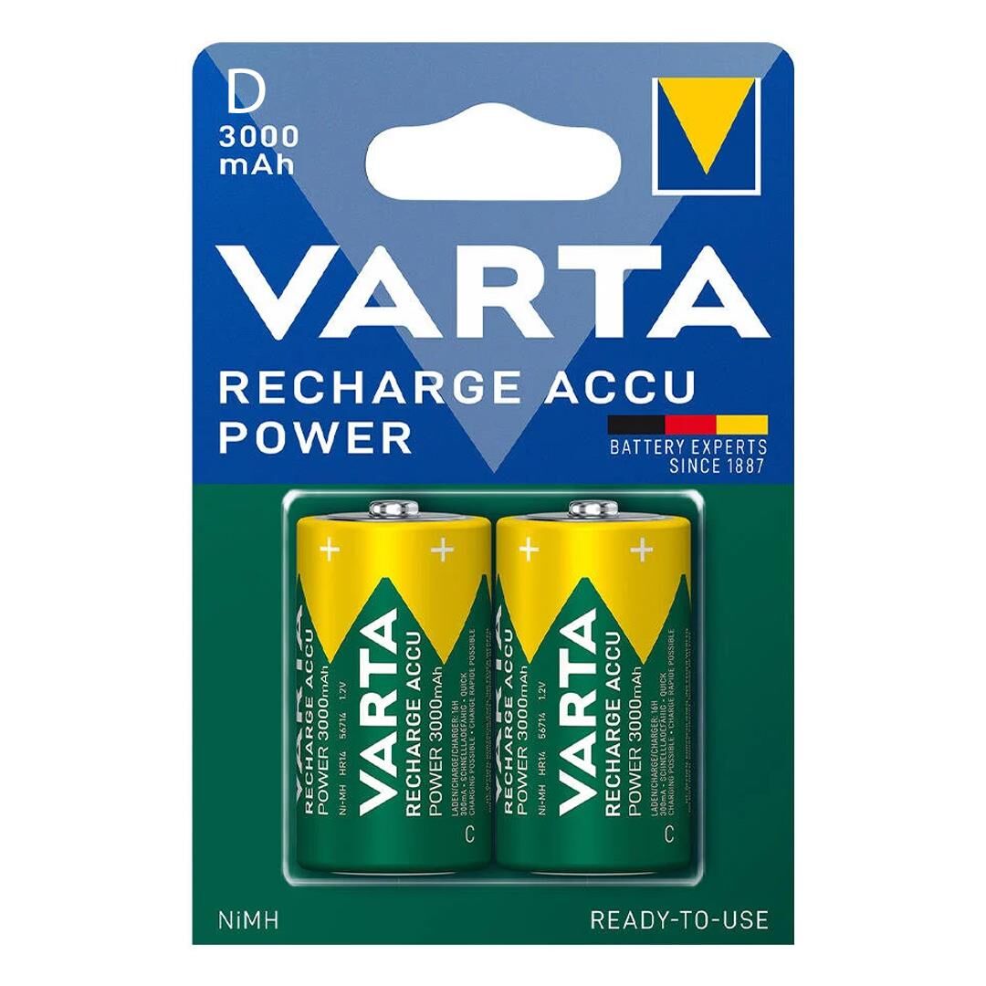 Varta 1.2 Volt 3000 Mah D Boy Şarjlı Pil 2 Li Paket Şarj Edilebilir Pil