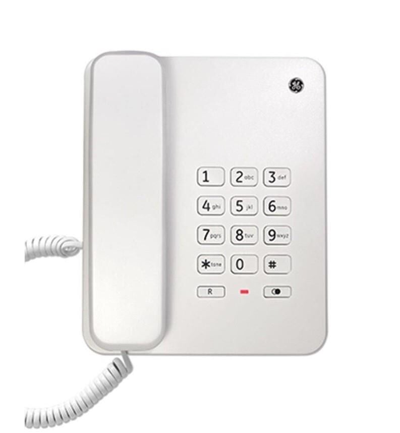 General Electric TK-30043 Ekransız Beyaz Masaüstü Telefon Sabit Ev Ofis Telefonu