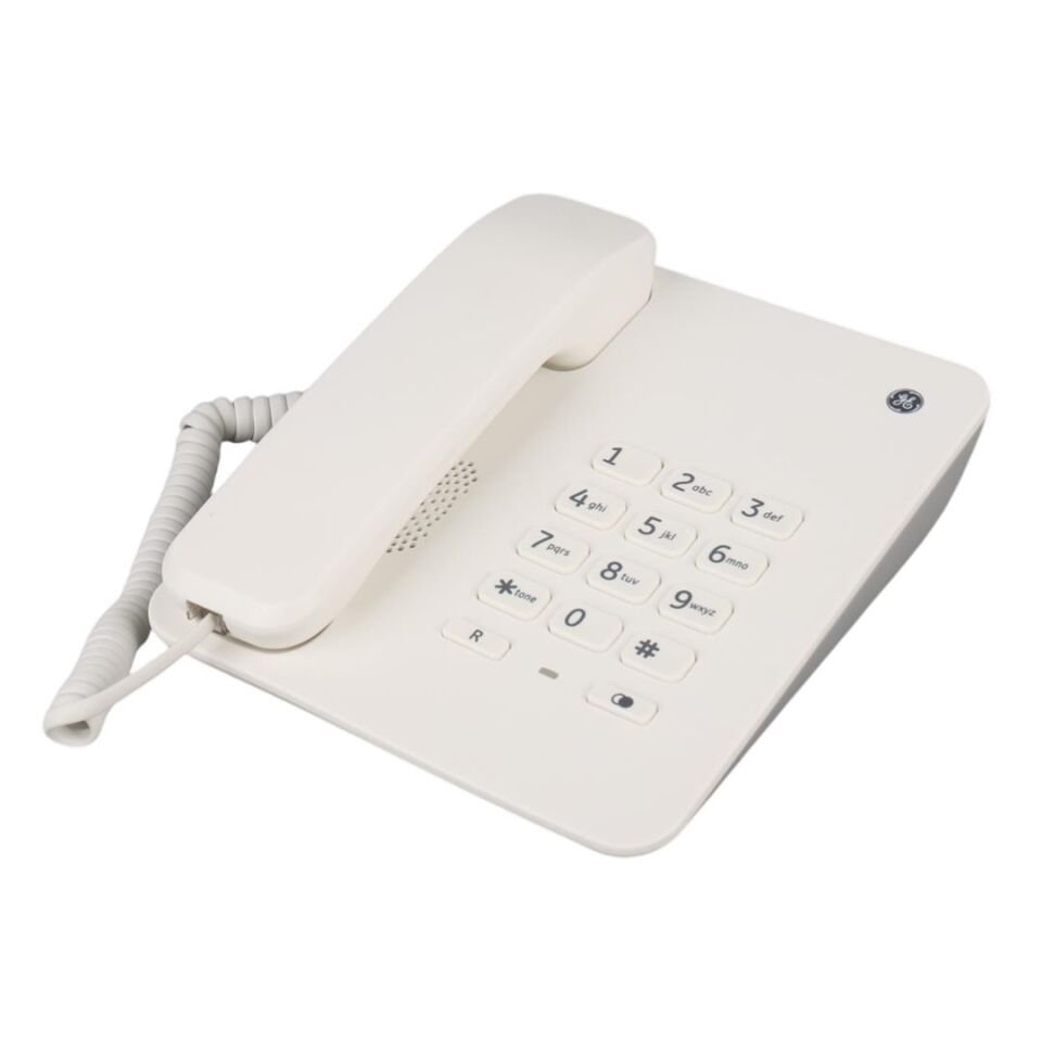 General Electric TK-30043 Ekransız Beyaz Masaüstü Telefon Sabit Ev Ofis Telefonu