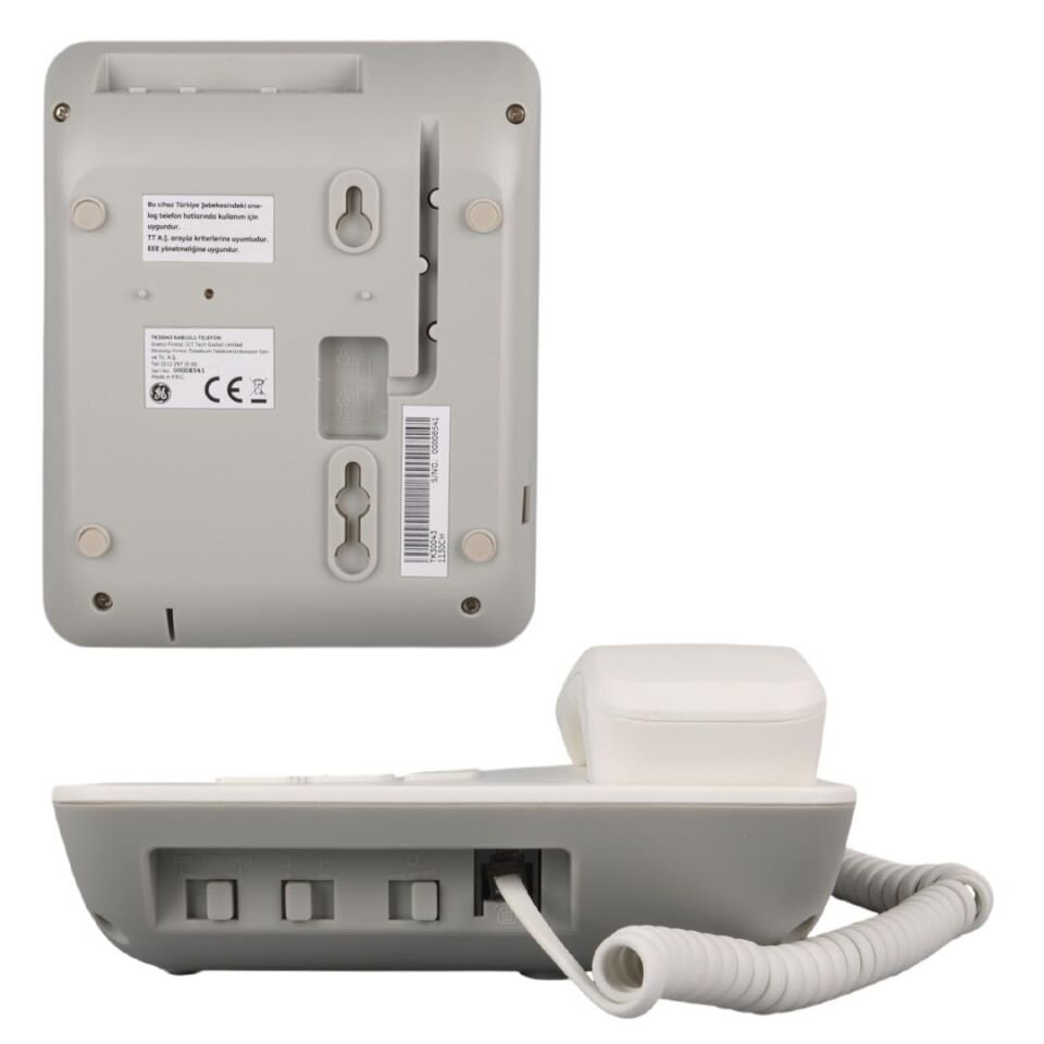 General Electric TK-30043 Ekransız Beyaz Masaüstü Telefon Sabit Ev Ofis Telefonu