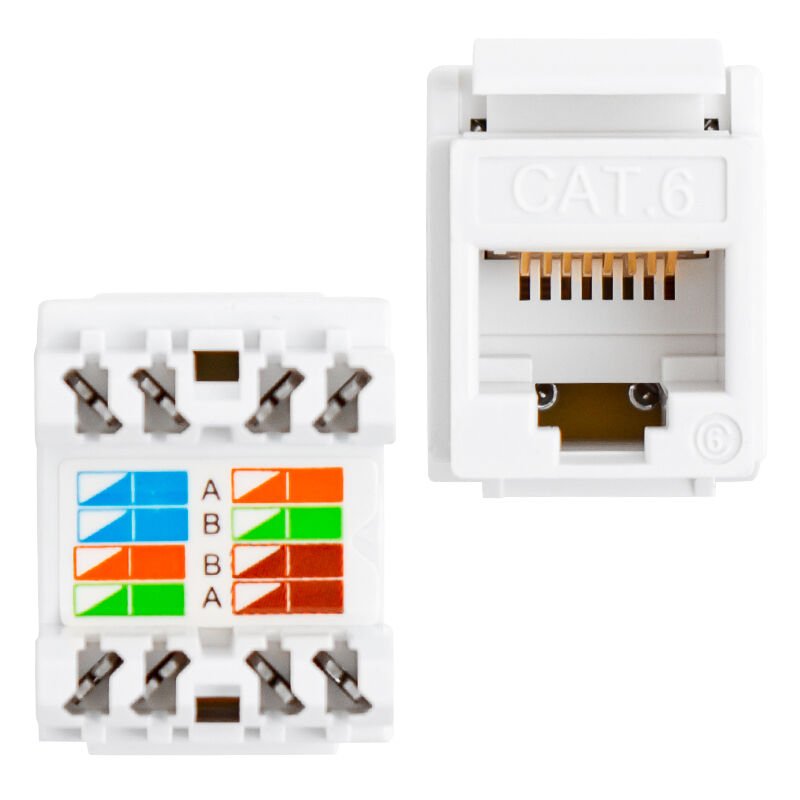 Ayt Rj 45 Cat6 Şase 180 Derece Keystone İnternet Jack Soket Ethernet Giriş Soketi Jak