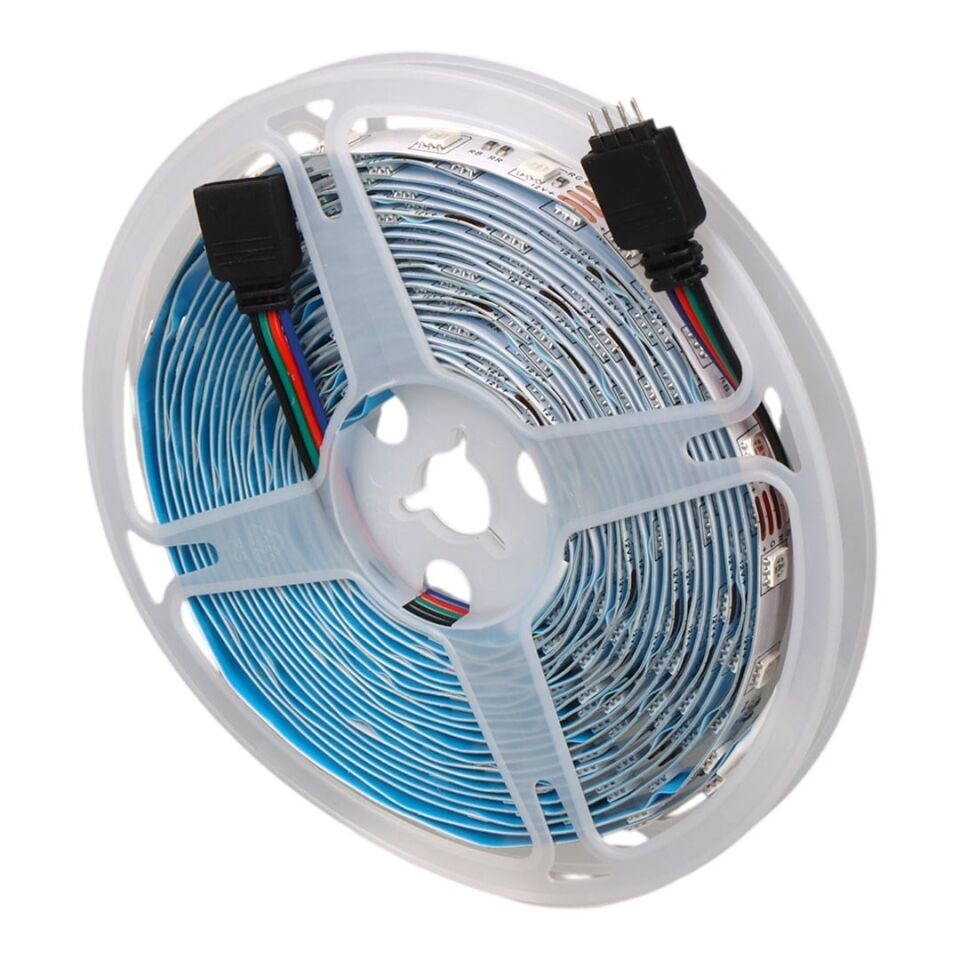 ZMR ZMR-603 RGB 12 Volt 3 Çipli 5050 İç Mekan Silikonsuz 60 Led 5 Metre Şerit Led