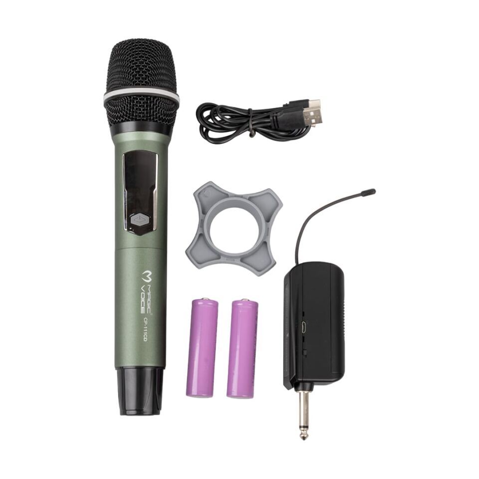 Ayt Magicvoice CP 111 Uhf Ekranlı 1 El Kablosuz Telsiz Mikrofon Kablosuz El Mikrofonu