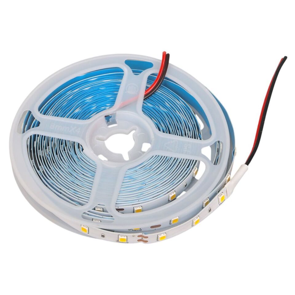 ZMR ZMR-601 3000K 12 Volt Tek Çipli 2835 İç Mekan Silikonsuz 60 Led 5 Metre Şerit LED