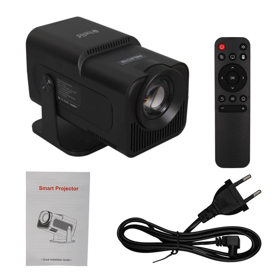 Hello HY320 Android 11 Akıllı LED Ayarlanabilir Projeksiyon Fhd Kablosuz Görüntü Aktarım Destekli Ev Sinema Sistemi Duvar Yansıtma