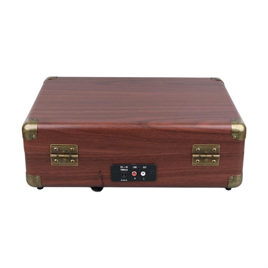 Ayt Magicvoice PU16 Retro Vintage Çanta Pikap Çalar Gramafon Radyo Bluetooth Usb Mp3 Çalar 35x26x12 Cm