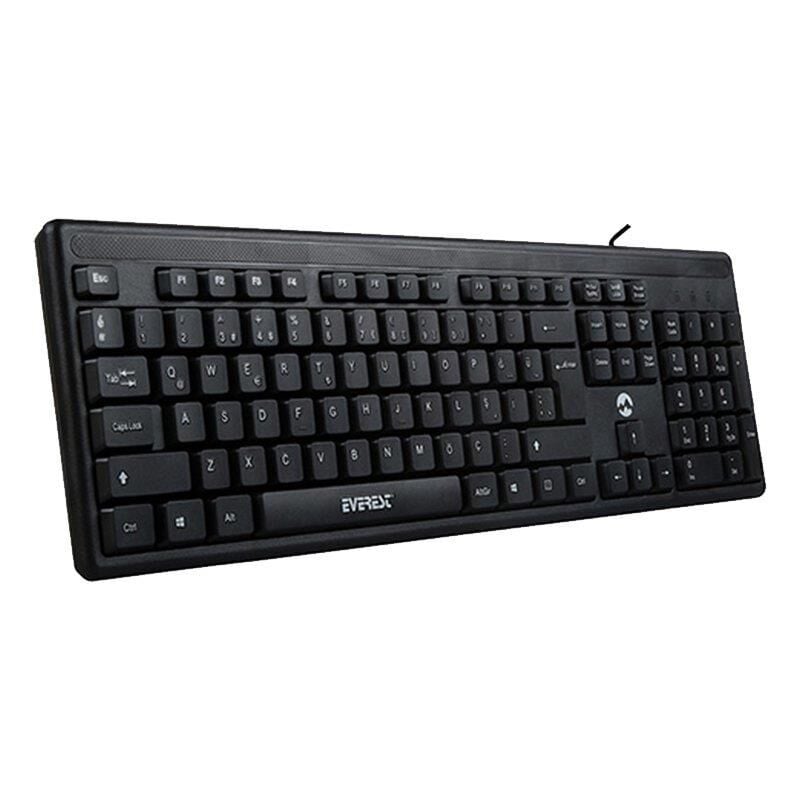 Everest KB-1002 Siyah USB Q Standart Klavye Kablolu Usb Klavye