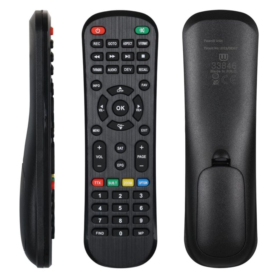 Ayt Nextstar 5000 HD Punto Next Uyumlu Uydu Alıcı Kumandası Uzaktan Kumanda