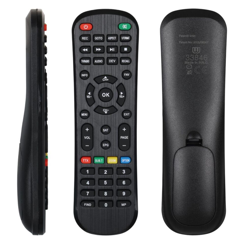 Ayt Nextstar 5000 HD Punto Next Uyumlu Uydu Alıcı Kumandası Uzaktan Kumanda