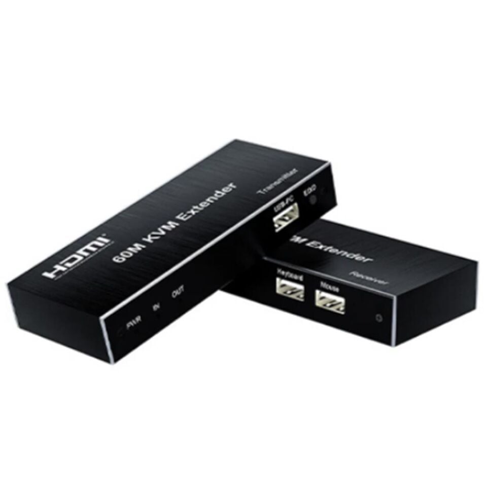 Novacom NVC-KVM60 4K 60 Metre HDMI+USB+IR To Cat6 Kvm Extender