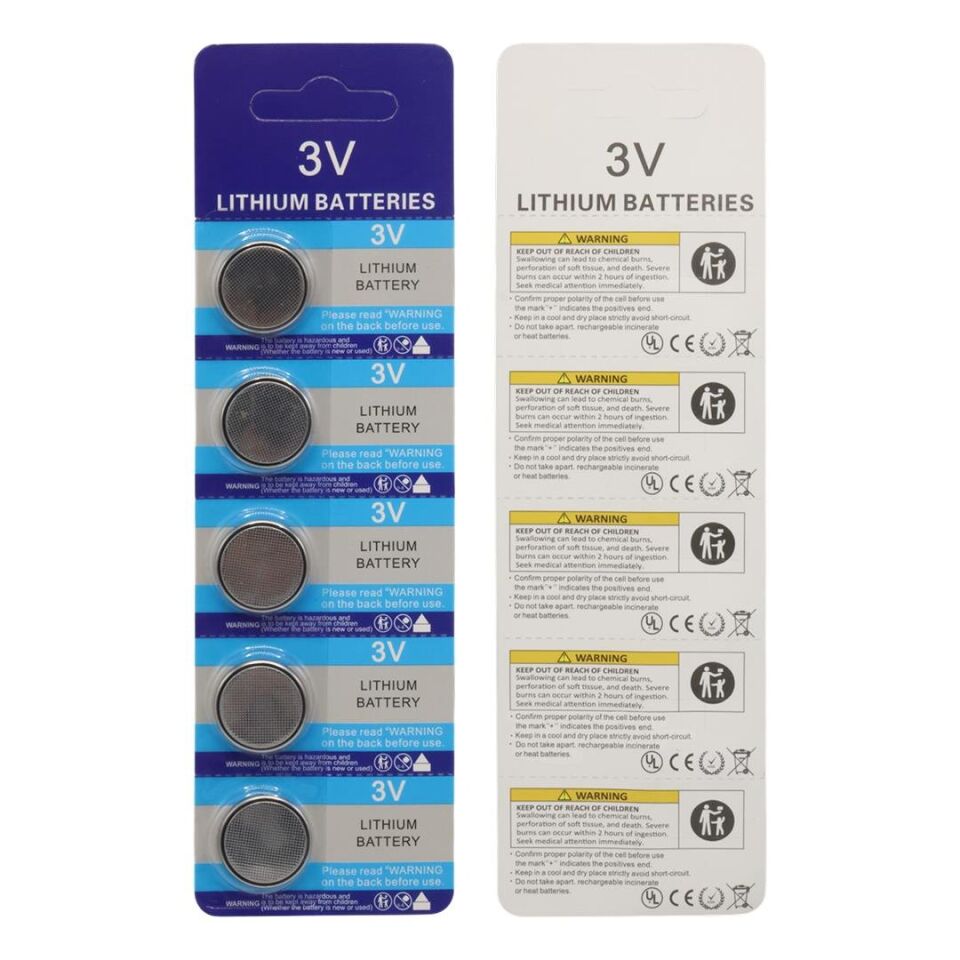 Ayt Powermaster CR 2025 3 Volt Lityum Para Pil 5'Li Paket Düğme Pil