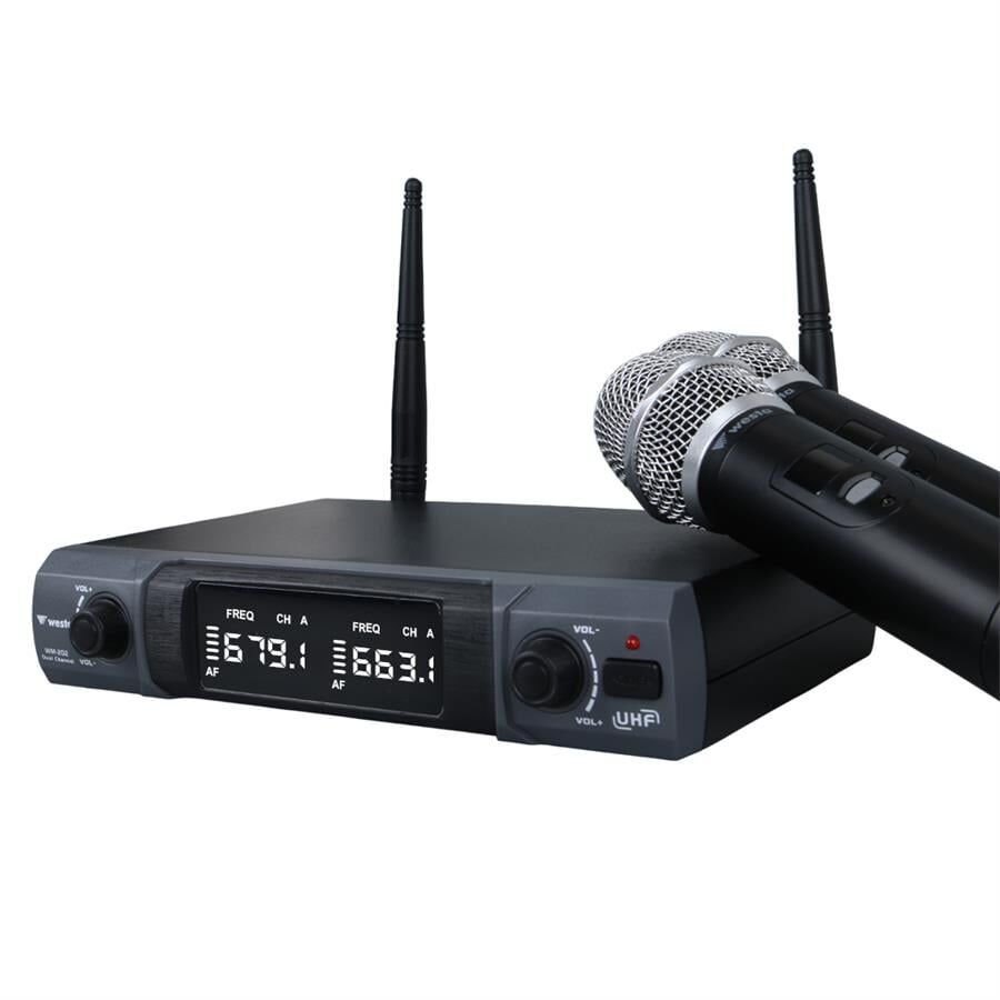 Westa WM-202H 1 Alıcı + 2 El Lavalier Kablosuz Uhf Mikrofon Seti