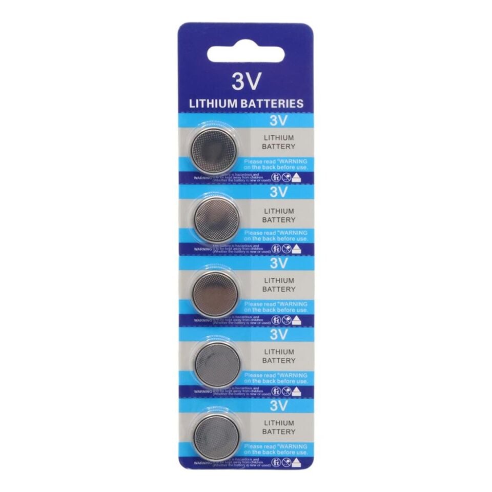 Ayt Powermaster CR2016 3 Volt Lityum Para Pil 5'Li Paket Düğme Pil