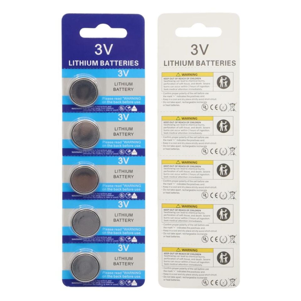 Ayt Powermaster CR2016 3 Volt Lityum Para Pil 5'Li Paket Düğme Pil