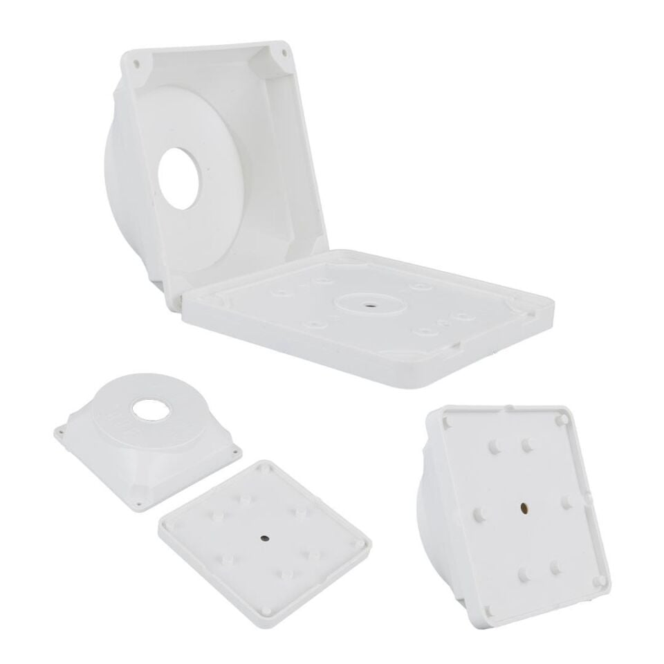 Ayt HBF J5000 Dış Mekan Kamera Montaj Kutusu Kare Buat ve Taban Güvenlik Kamerası Montaj Kablo Gizleyici Kutu