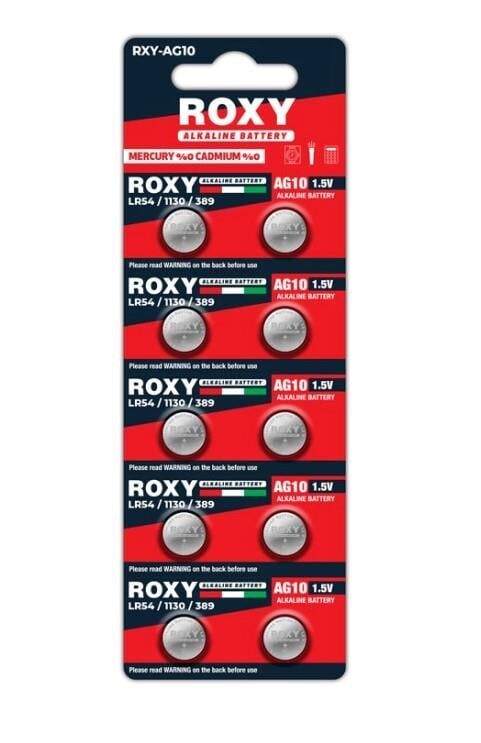 Ayt Roxy RXY-AG10 1.5 Volt LR54 1130 189 389 Alkalin Düğme Pil