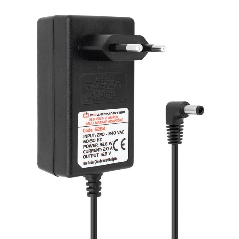 Powermaster PM-5284 16.8 Volt - 2 Amper - 33.6 Watt 5.5*2.5 Mm L Uçlu Şarjlı Matkap Adaptörü