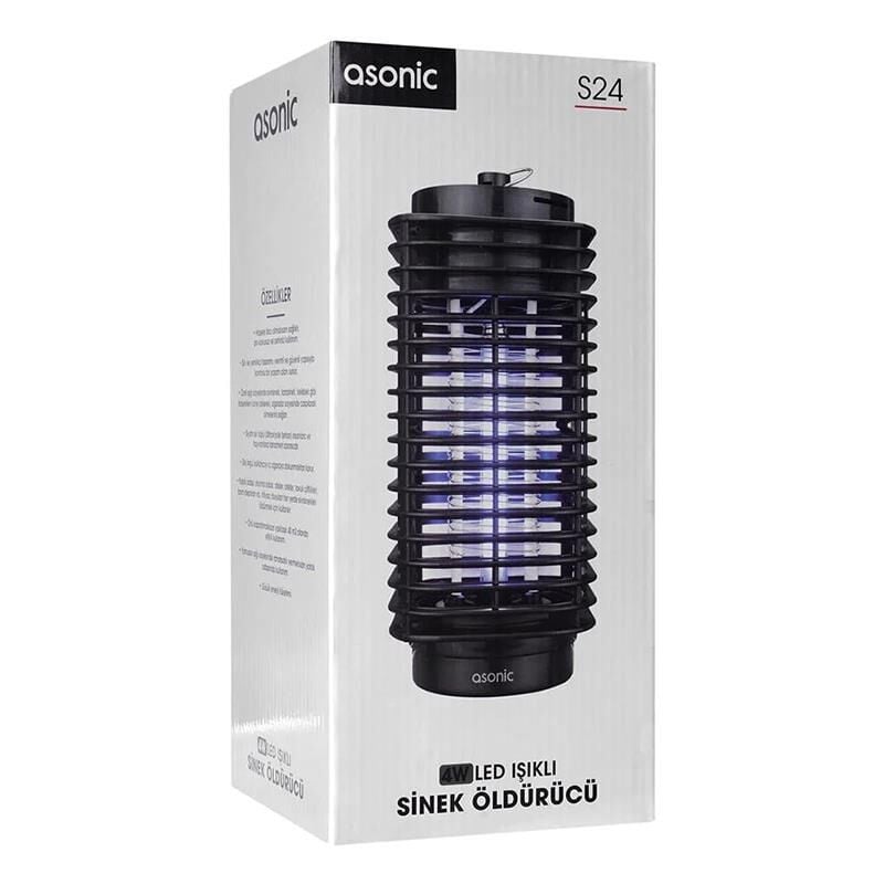 Asonic S24 4 Watt Siyah Led Işıklı Sinek Öldürücü