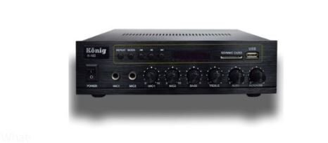 König K-150 2x80 Watt Usb Bluetooth Amfi 2 Mikrofon Girişli Trafosuz Anfi