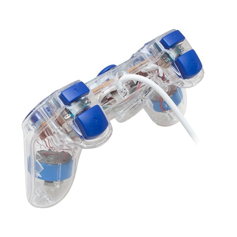Ayt Powermaster UCOM-704 Kablolu Double Shock Joypad Oyun Kolu Gamepad Şeffaf Işıklı Pc Bilgisayar Konsolu
