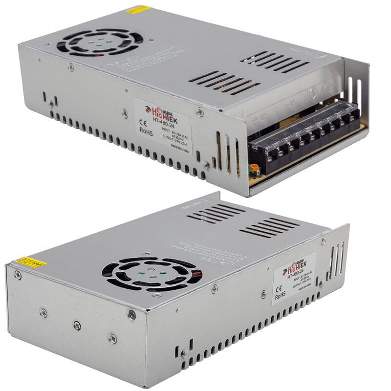 Ayt M-Power 24V 20A 500W Metal Kasa Adaptör 24 Volt 20 Amper Şerit Led Kamera Adaptörü