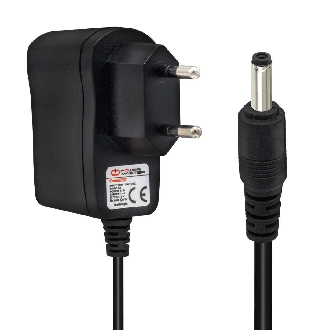 Powermaster PM-5737 5 Volt 1 Amper 3.5x1.35 Mm Uçlu Plastik Kasa Priz Tipi Adaptör