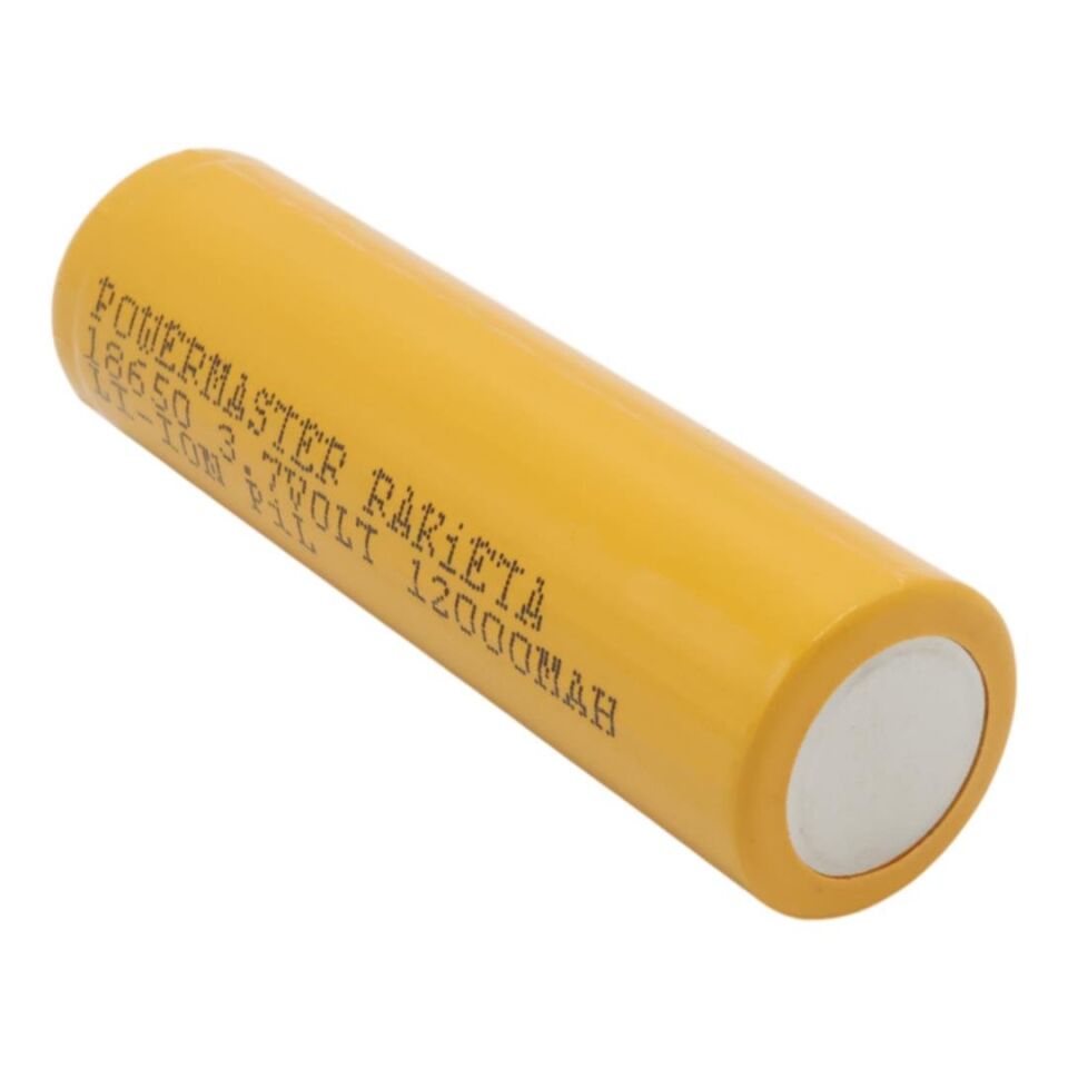 Powermaster PM-9599 Rakieta 3.7 Volt 1200Mah 18650 Başlıklı Şarj Edilebilir Lityum Pil (Tekli)