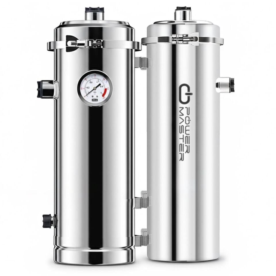 Powermaster PM-28653 Ana Hat Su Arıtma Sistemi 5.000 Litre Saat Paslanmaz Çelik Gövdeli Yıkanabilir UF-PVDF Filtreli