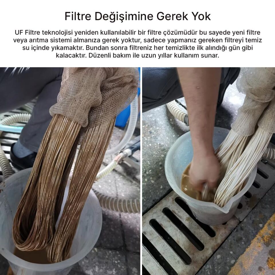 Powermaster PM-28653 Ana Hat Su Arıtma Sistemi 5.000 Litre Saat Paslanmaz Çelik Gövdeli Yıkanabilir UF-PVDF Filtreli