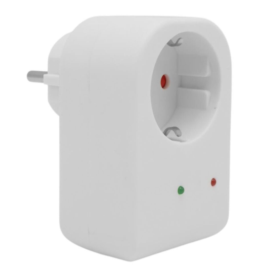 Powermaster PM-18521 Durum Ledli Akım Korumalı Tekli Priz 16 Amper - 3500 Watt Tekli Beyaz