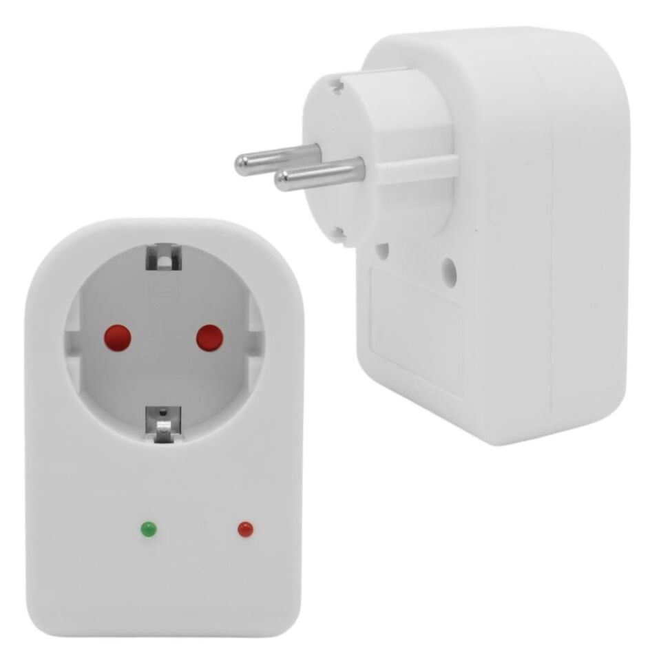 Powermaster PM-18521 Durum Ledli Akım Korumalı Tekli Priz 16 Amper - 3500 Watt Tekli Beyaz