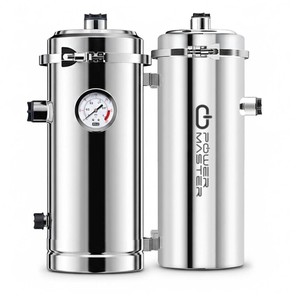 Powermaster PM-28652 Ana Hat Su Arıtma Sistemi 3.000 Litre Saat Paslanmaz Çelik Gövdeli Yıkanabilir UF-PVDF Filtreli