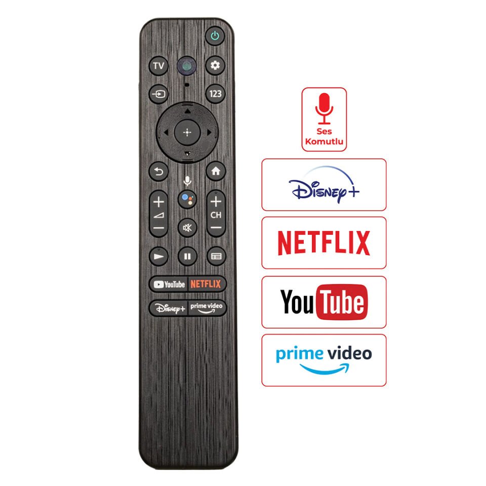 Ayt Weko Kl Sony Rmf-Tx800u Youtube Netflix Disney Plus Prime Video Tuşlu Sesli Komutlu Tv Kumandası