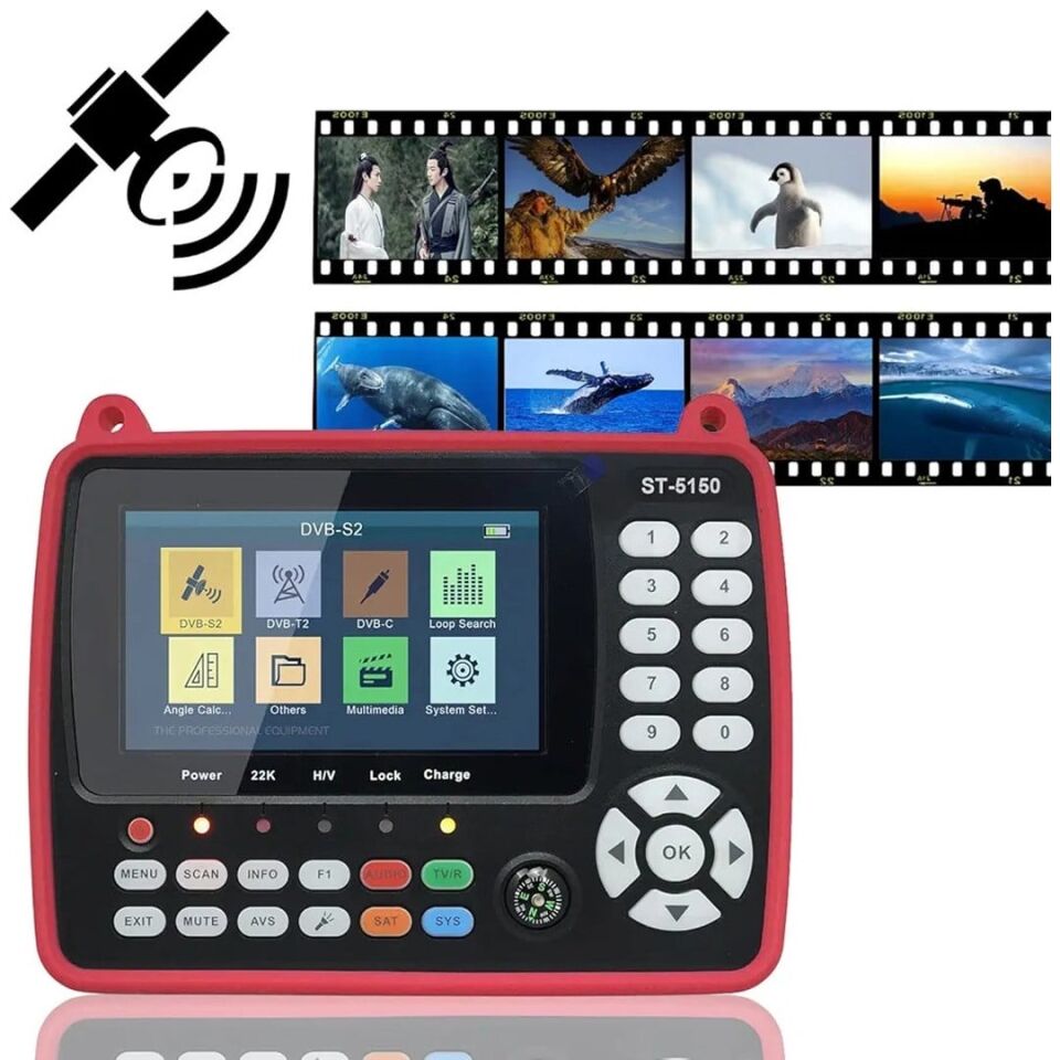 Ayt Satlink HD Combo ST-5150 Görüntülü HD Uydu Bulucu Uydu Ayarlama Yön Bulucu Cihazı