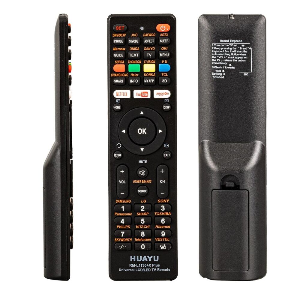 Huayu Rm-L1130 + X Plus Siyah Universal Lcd Led Tv Kumanda