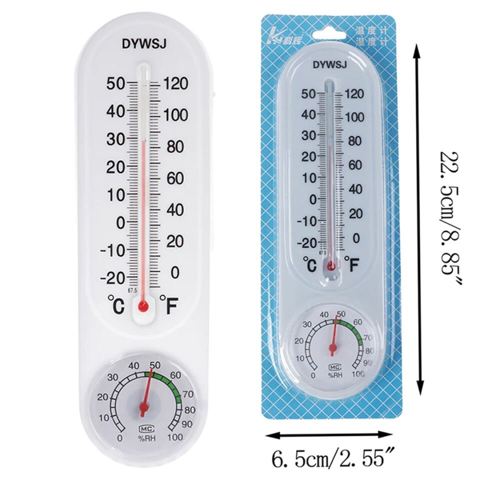 Ayt Powermaster Pm-24665 Sıcaklık Nem Ölçer Analog Termometre -20 +50 Derece Arası Ölçüm Ev Duvar Tipi