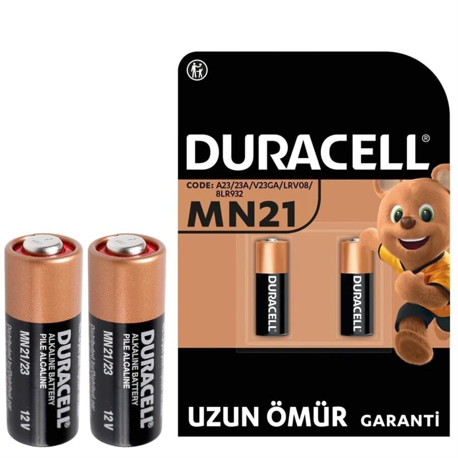 Duracell Lityum MN21 Alarm Pili İkili Paket 23A