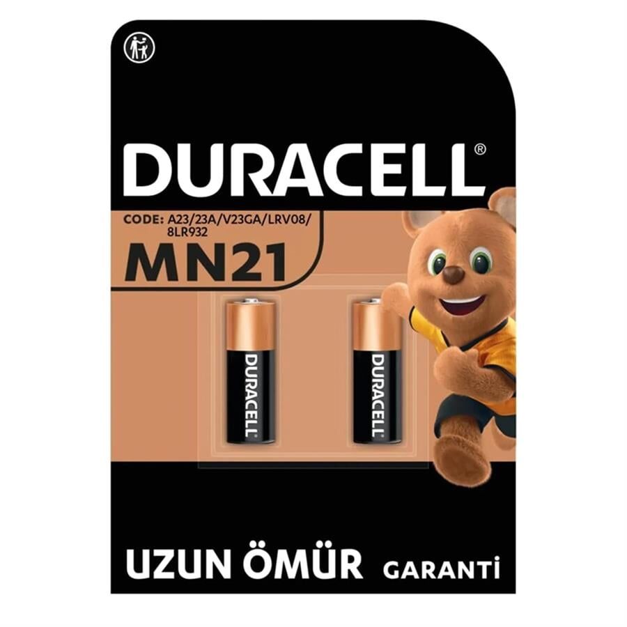Duracell Lityum MN21 Alarm Pili İkili Paket 23A