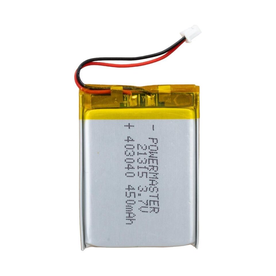 Powermaster 3.7 Volt 450 Mah Lityum Polimer Şarjlı Pil 4X30X40 mm Akıllı Saat Kulaklık Pili