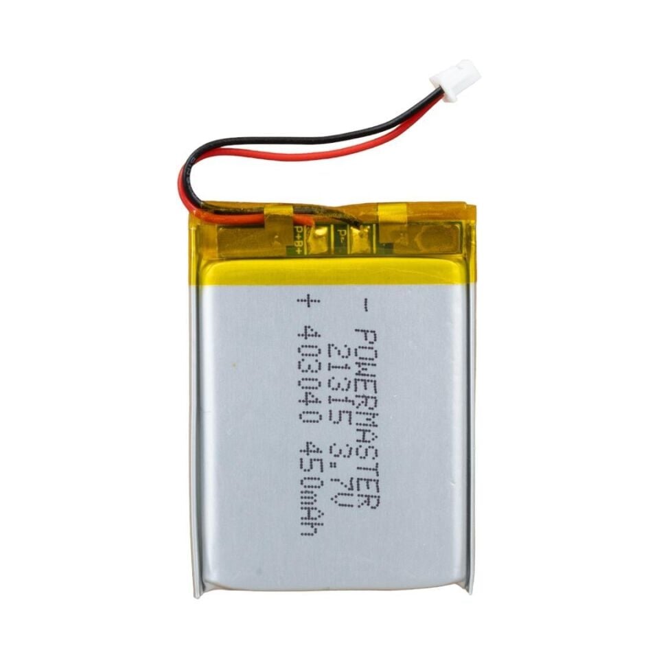 Powermaster 3.7 Volt 450 Mah Lityum Polimer Şarjlı Pil 4X30X40 mm Akıllı Saat Kulaklık Pili